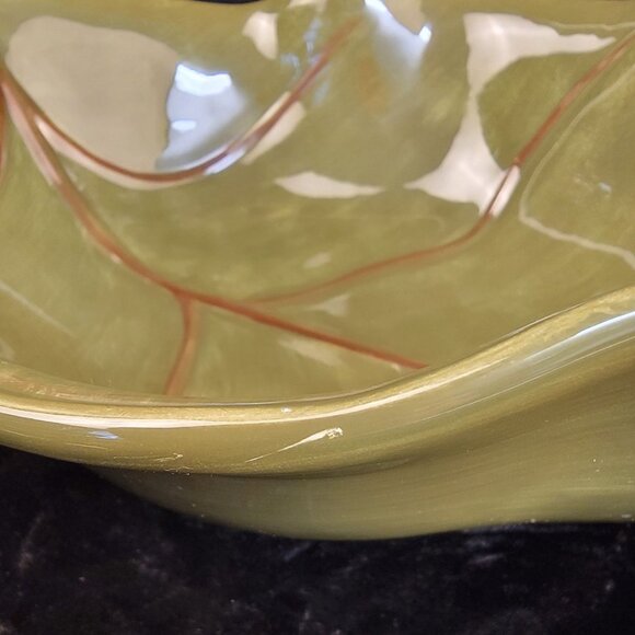 Vintage Home Trends "Tahitian Leaf" XL Serving Bowl - Picture 14 of 16